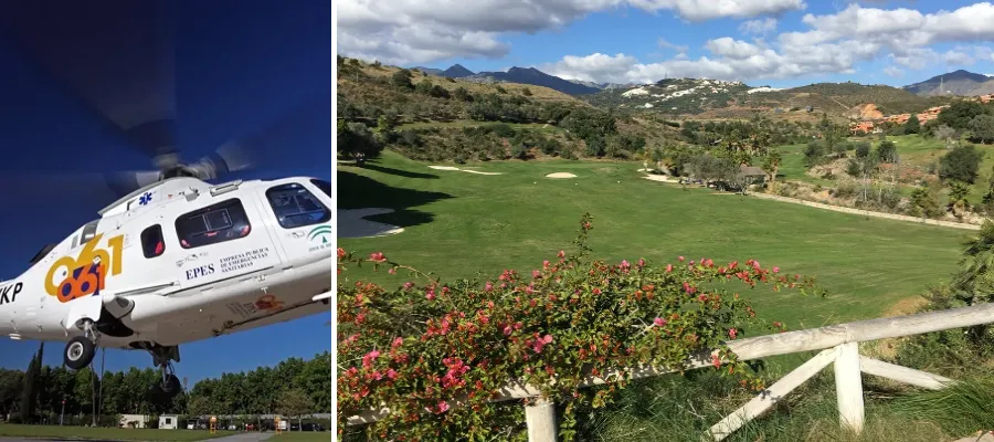 Golfspelare till sjukhus – körde ner i ravin