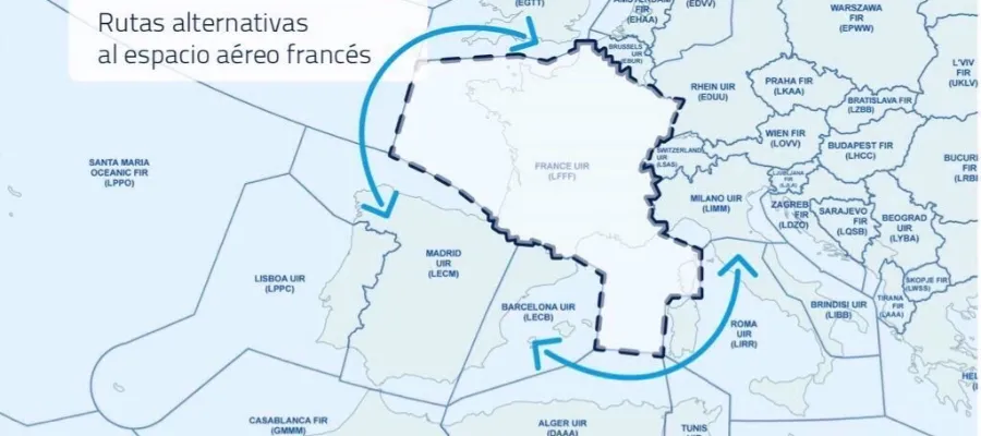 Strejk bland franska flygledare påverkar spanska flyg