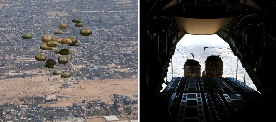 Spanien bidrar till livsfarlig nödhjälp i Gaza