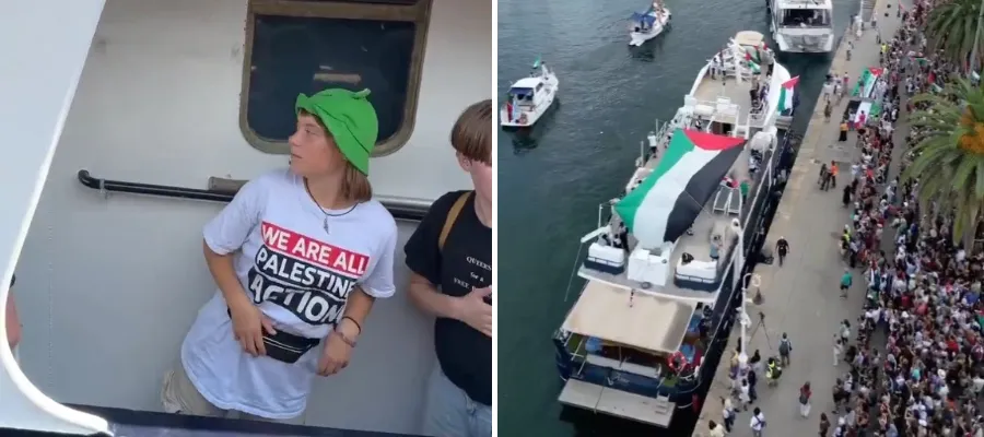 Greta tillbaka i Barcelona – möttes av oväder