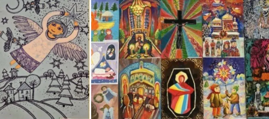 Ukrainska barns teckningar – ”Änglar som bär himmelen”
