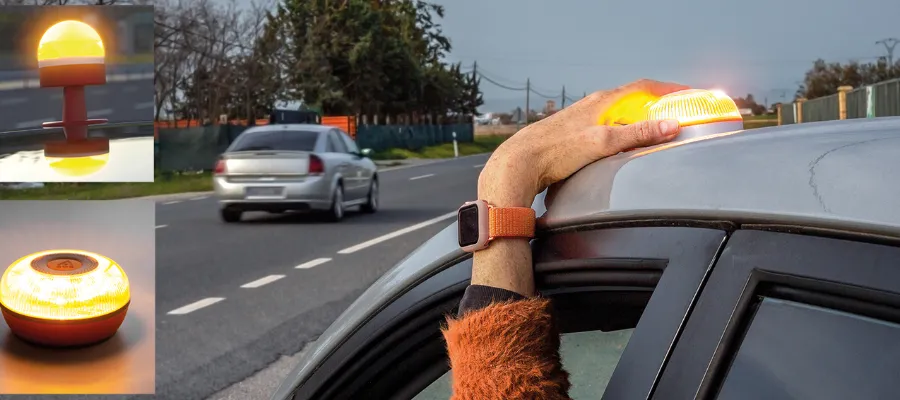 Varningslampa ersätter varningstriangeln