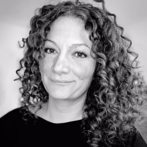 Claudia Dannehl new employee. Black and white photo